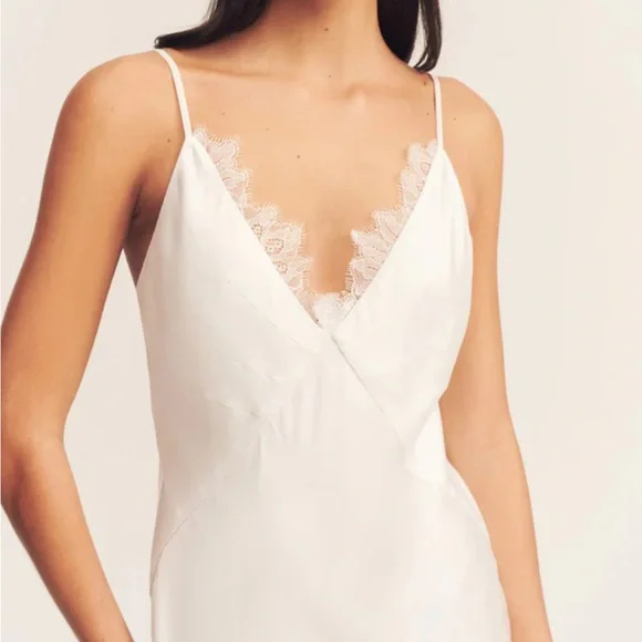 Shona Joy Lustre Lace Slip Mini Dress - Ivory - Picture 2 of 8